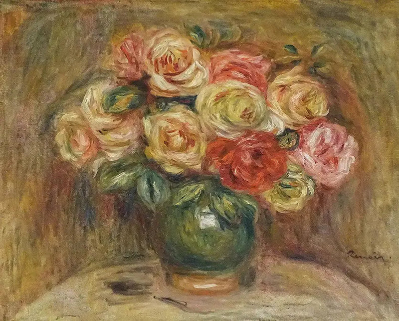Rose in un vaso - Pierre-Auguste Renoir