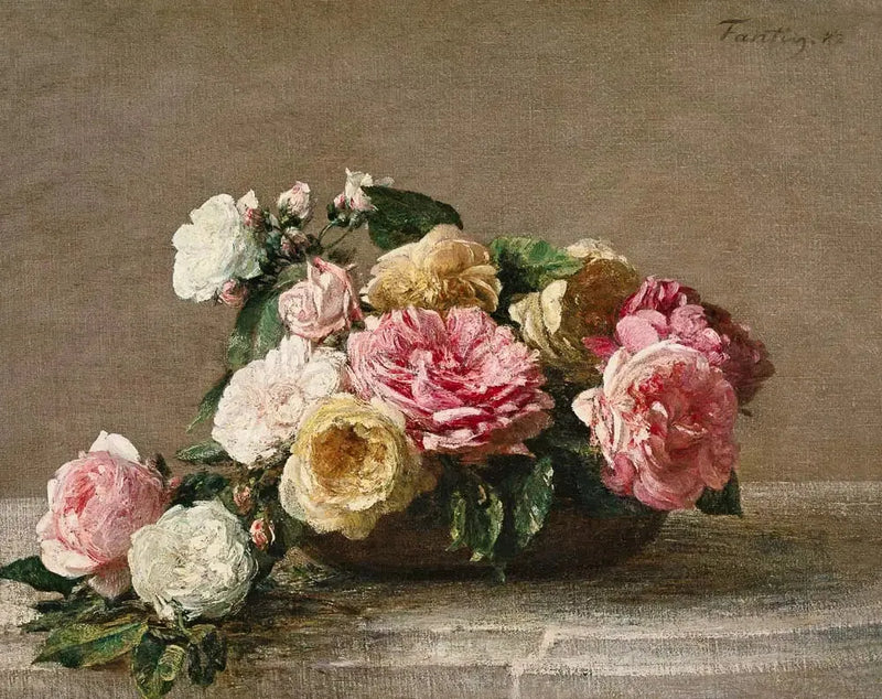 Rose in una coppa - Henri Fantin-Latour