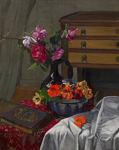 Rose e capucine. - Félix Vallotton