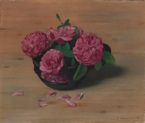 Roses e coppa nera - Félix Vallotton