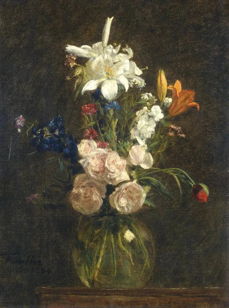 Roses e gigli in un vaso - Henri Fantin-Latour