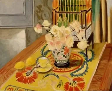 Rose gialle con gabbia di pappagalli - Henri Matisse