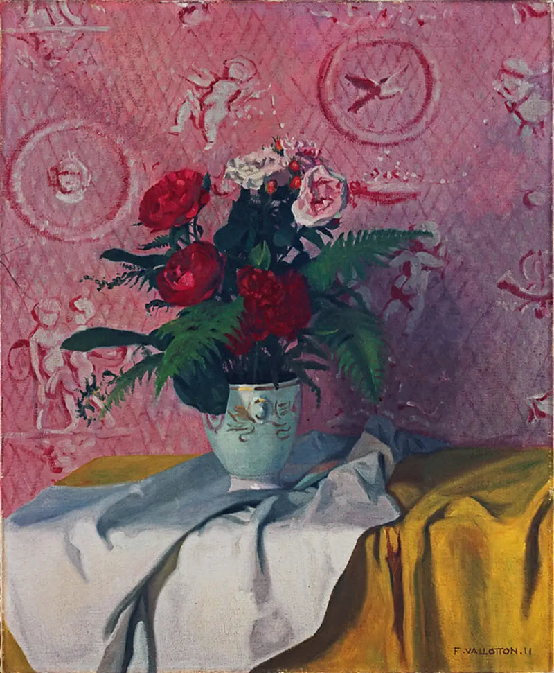 Rose rosse e bianche - Félix Vallotton