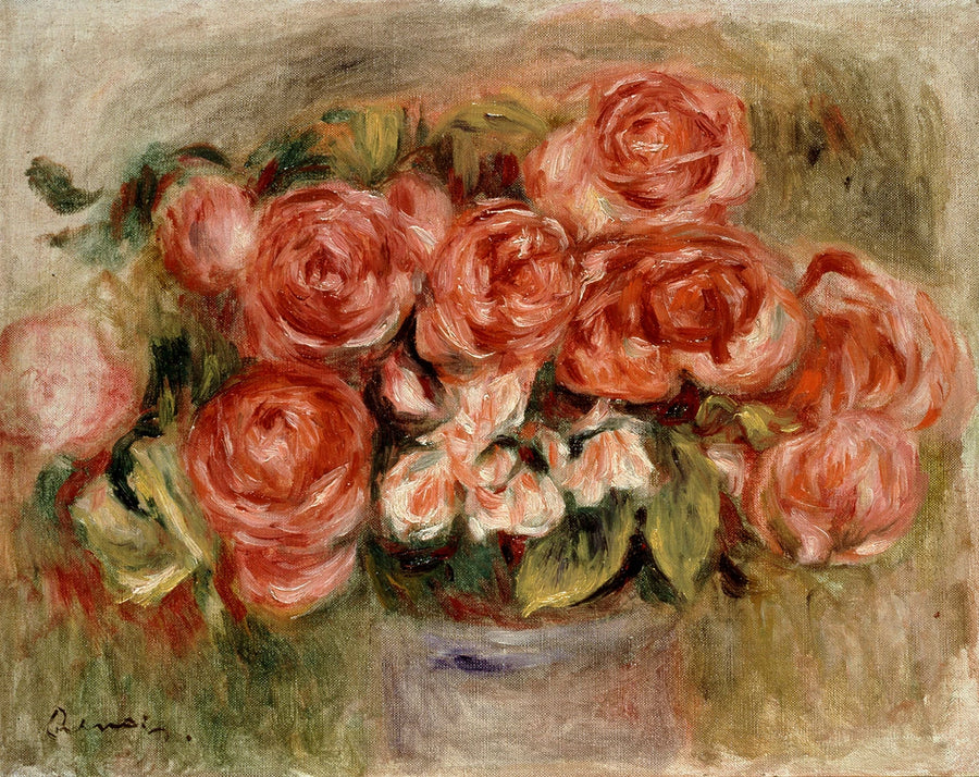 Natura morta di rose in un vaso - Pierre-Auguste Renoir