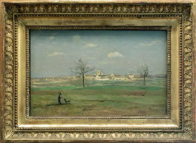 Rosny. Vista del villaggio in primavera - Jean-Baptiste Camille Corot