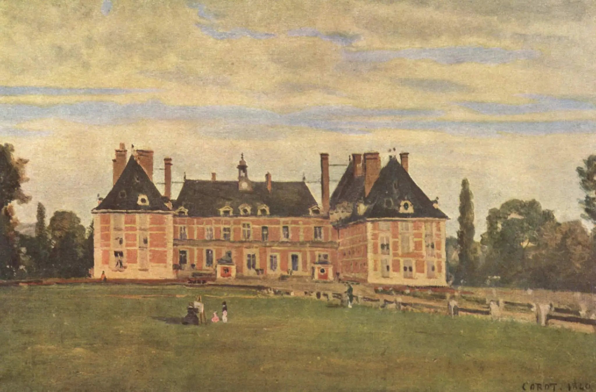Rosny (Yvelines). Le château de la duchesse de Berry - Jean-Baptiste Camille Corot - Alpha Reproduction