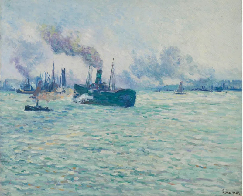 Rotterdam, scena di porto - Maximilien Luce