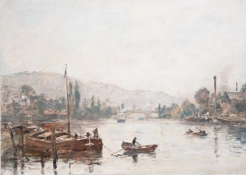 Rouen - La costa di Sainte-Catherine, nebbia del mattino - Eugène Boudin