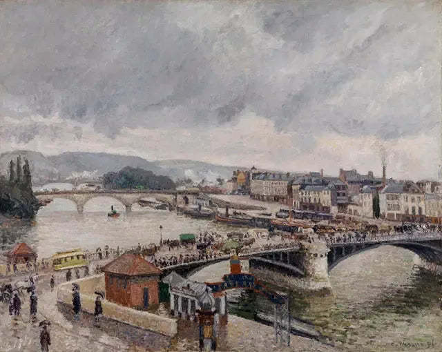 Rouen. I ponti Boieldieu e Corneille, effetto pioggia - Camille Pissarro