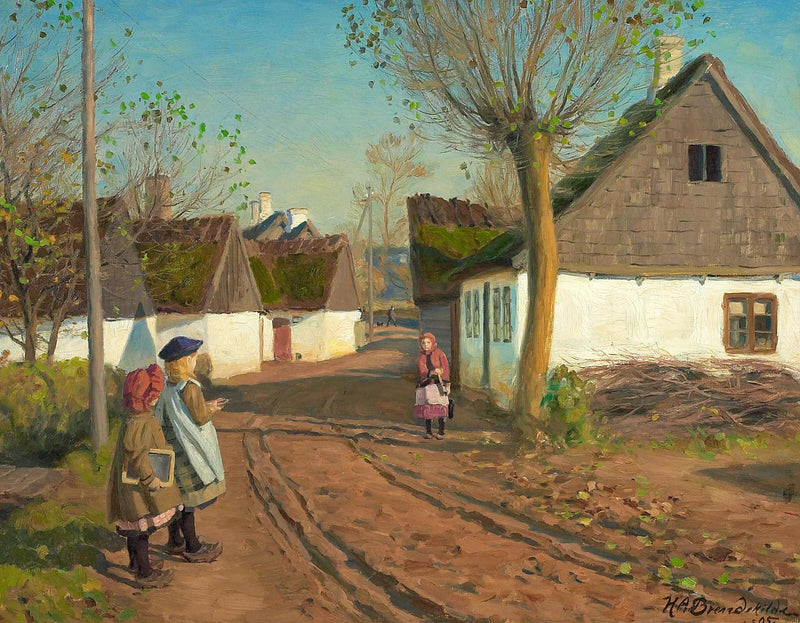 Percorso attraverso Abbednæs vicino a Gaunø. - H. A. Brendekilde