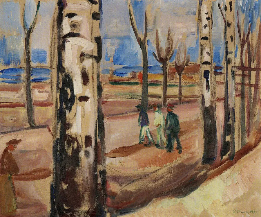Strada con alberi - Edvard Munch