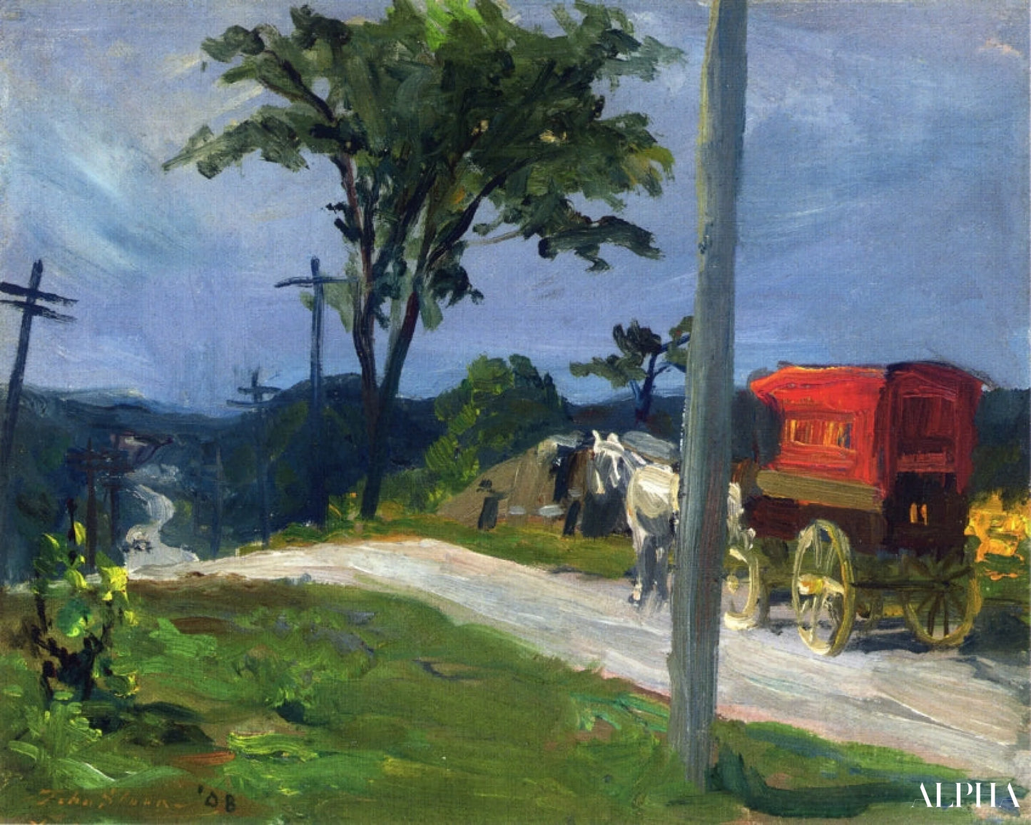 Strada di campagna - John Sloan - Riproduzioni di quadri e dipinti di alta gamma