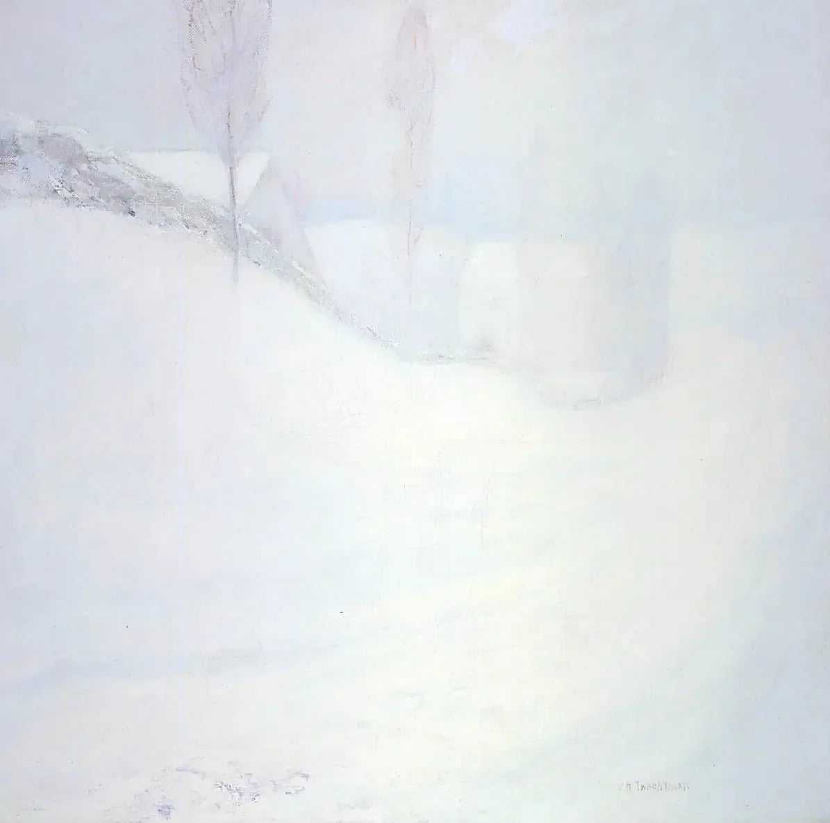 Route de Round Hill - John Henry Twachtman image 1 reproduction de peinture à l’huile