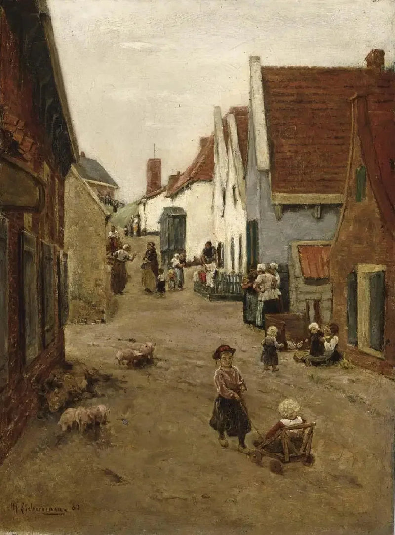 Strada del villaggio olandese / via a Zandvoort - Max Liebermann