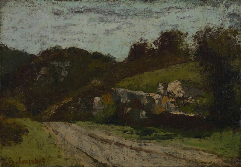 Strada soleggiata - Gustave Courbet