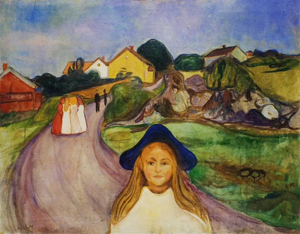 rue d'Åsgårdstrand - Edvard Munch image 1 copie de tableau peinte à la main