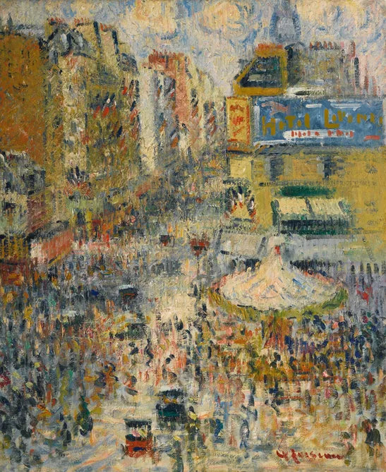 RUE DE CLIGNANCOURT, SOLEIL, LE QUATORZE JUILLET - Gustave Loiseau image 1 tableau peint à l’huile sur toile