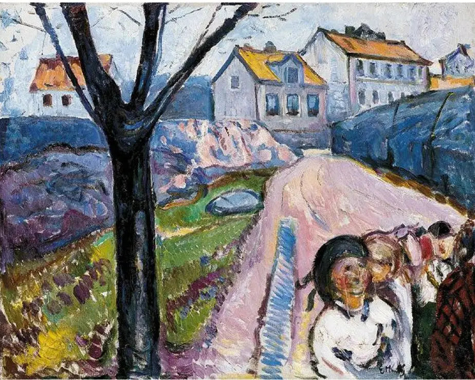 Reproduction du tableau « rue de Kragerø - Edvard Munch » par Alpha Reproduction en peinture à l’huile