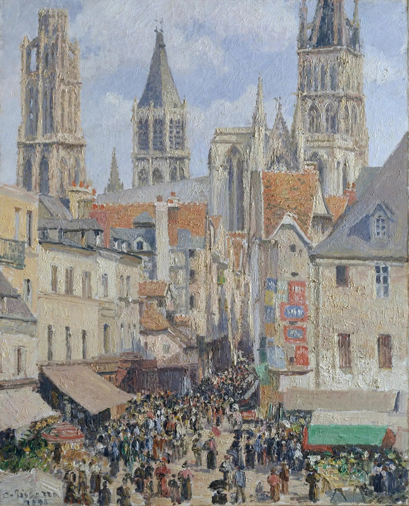 Via della Drogheria, Rouen - Camille Pissarro
