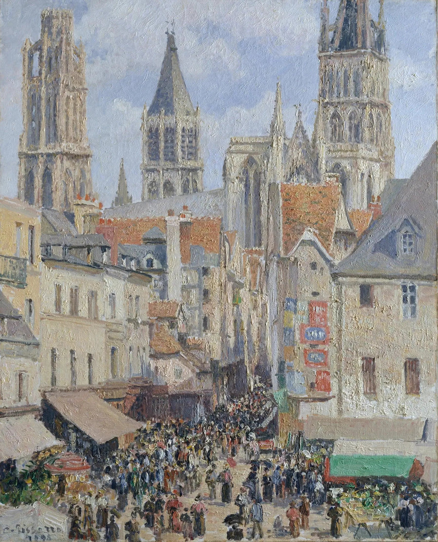 Via della Drogheria, Rouen - Camille Pissarro