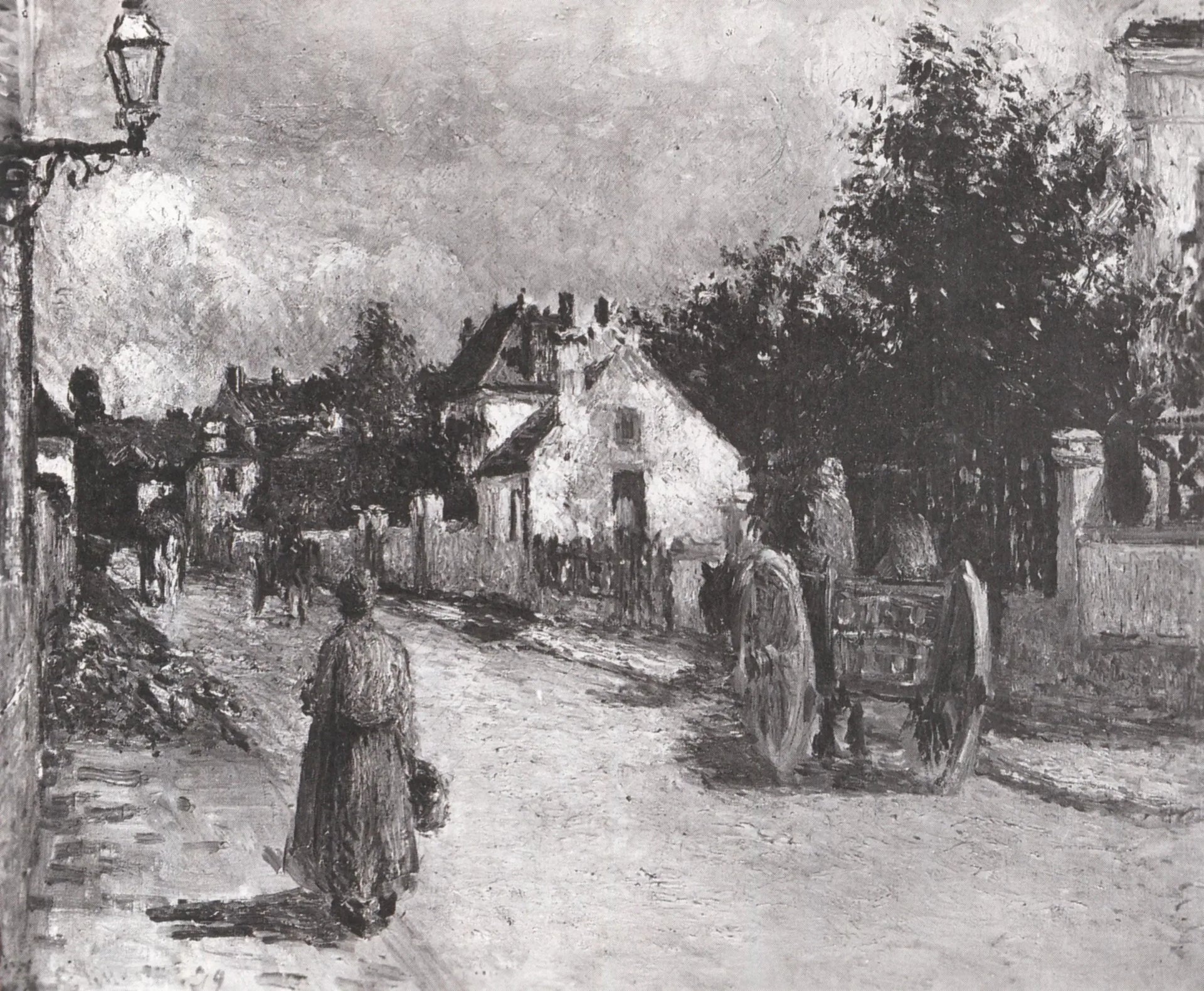 Rue de l'Hermitage, Pontoise (1879) - Camille Pissarro image 1 copie peinte à la main à l’huile