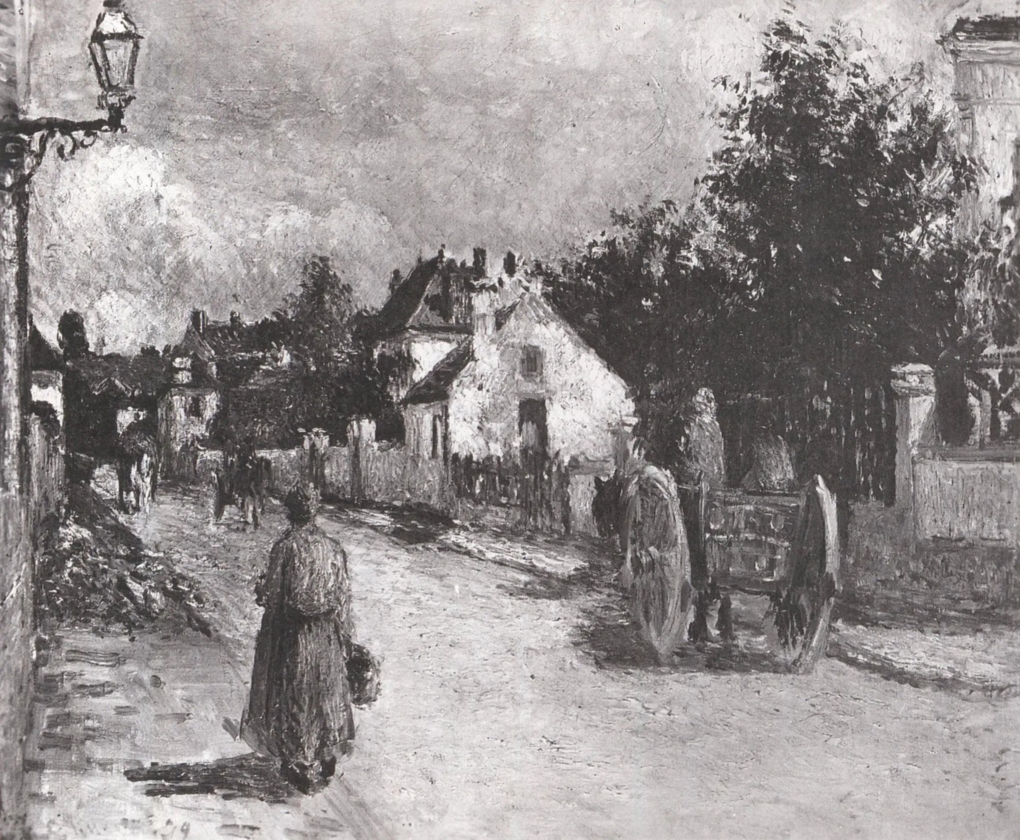 Rue de l'Hermitage, Pontoise (1879) - Camille Pissarro image 1 copie peinte à la main à l’huile