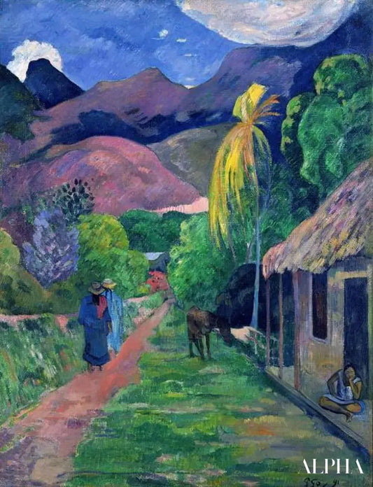 Rue de Tahiti - Paul Gauguin - Reproductions de tableaux et peintures haut de gamme