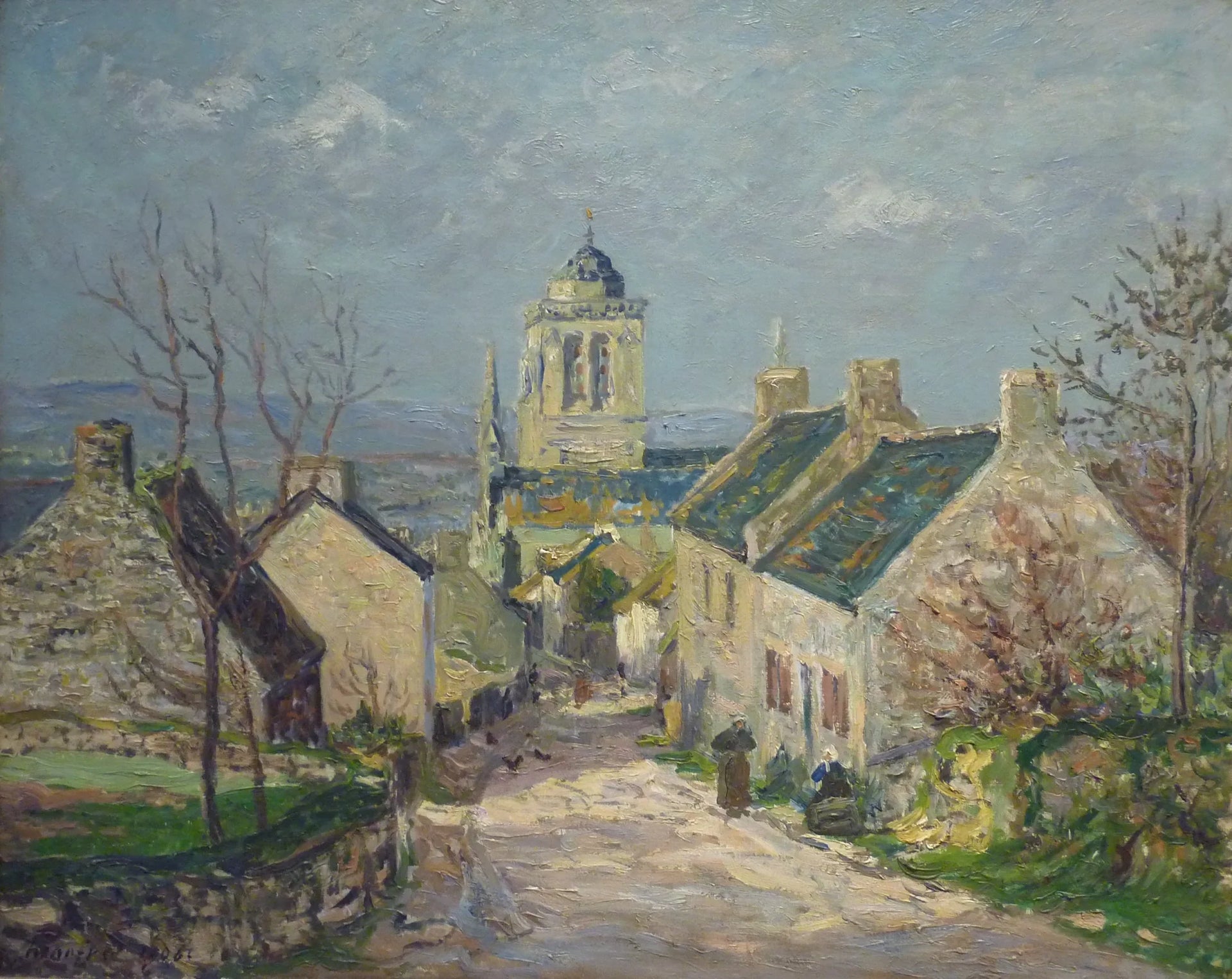 rue descendante à Locronan - Maxime Maufra image 1 tableau peint à l’huile sur toile