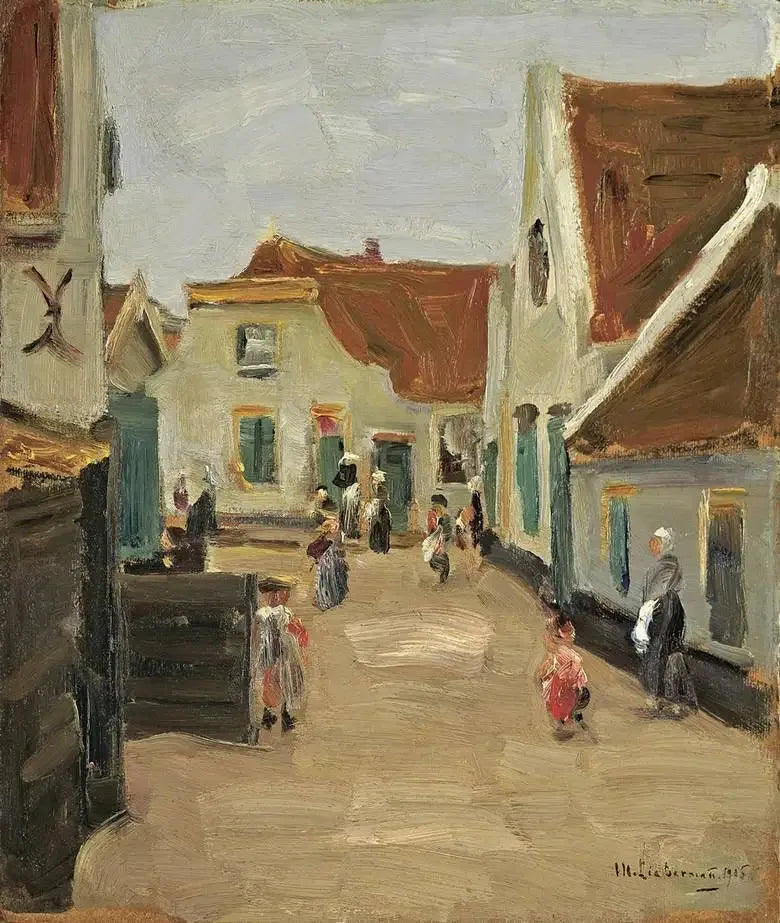 Rue du village a Noordwijk - Max Liebermann