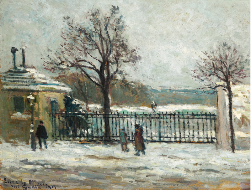 Rue Gudin, vista invernale sul giardino - Maximilien Luce
