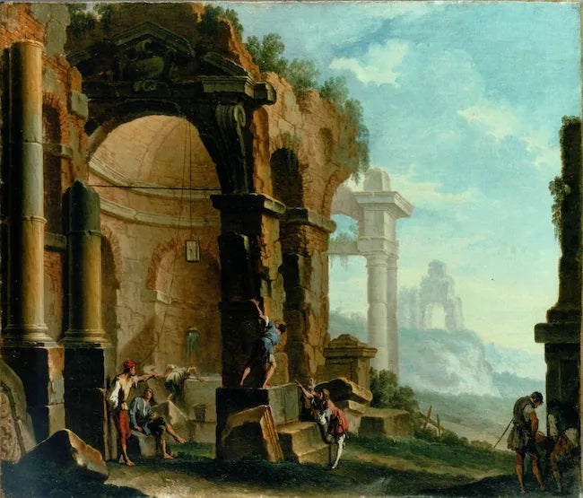 Rovine antiche con personaggi - Sebastiano Ricci