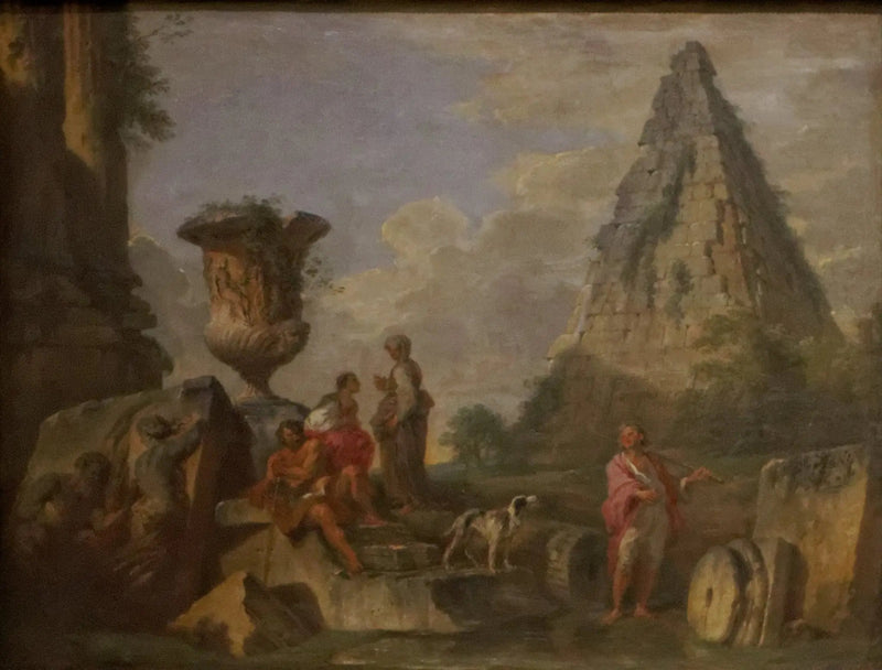 Rovine antiche con la piramide di Caio Cestio - Giovanni Paolo Panini