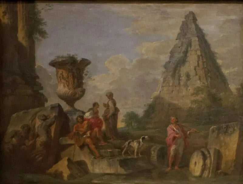 Rovine antiche con la piramide di Caio Cestio - Giovanni Paolo Panini