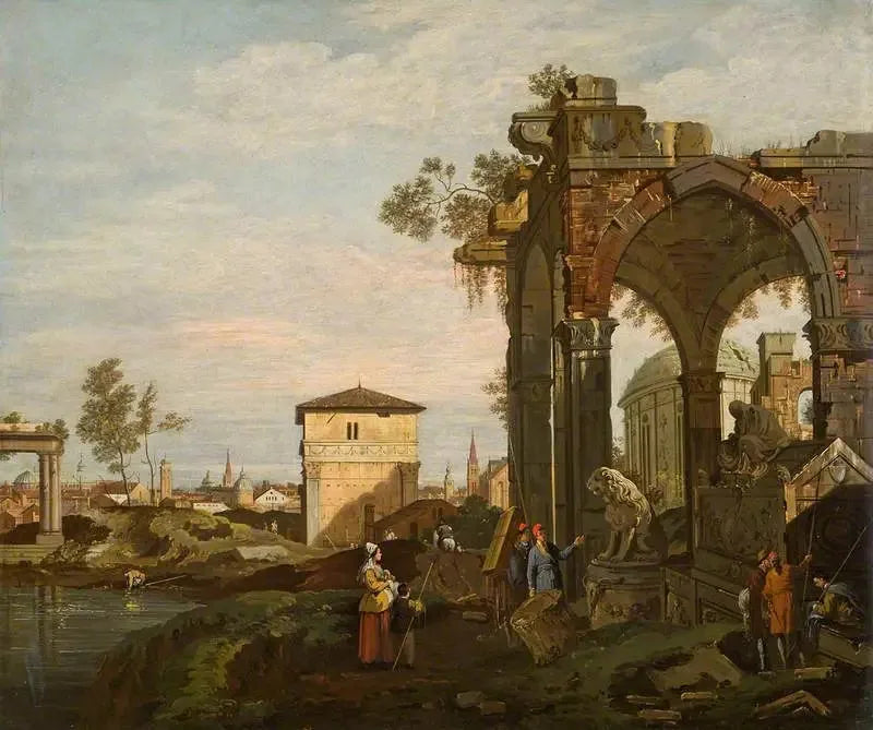 Rovine con figure - Canaletto