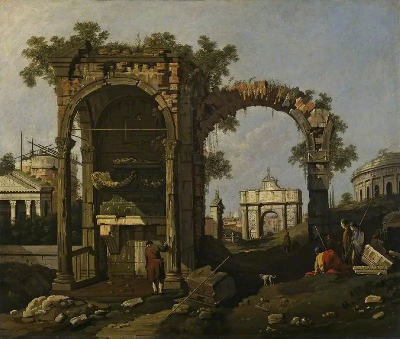 Rovine con figure - Canaletto