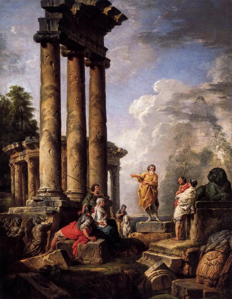 Rovine con San Paolo che predica - Giovanni Paolo Panini