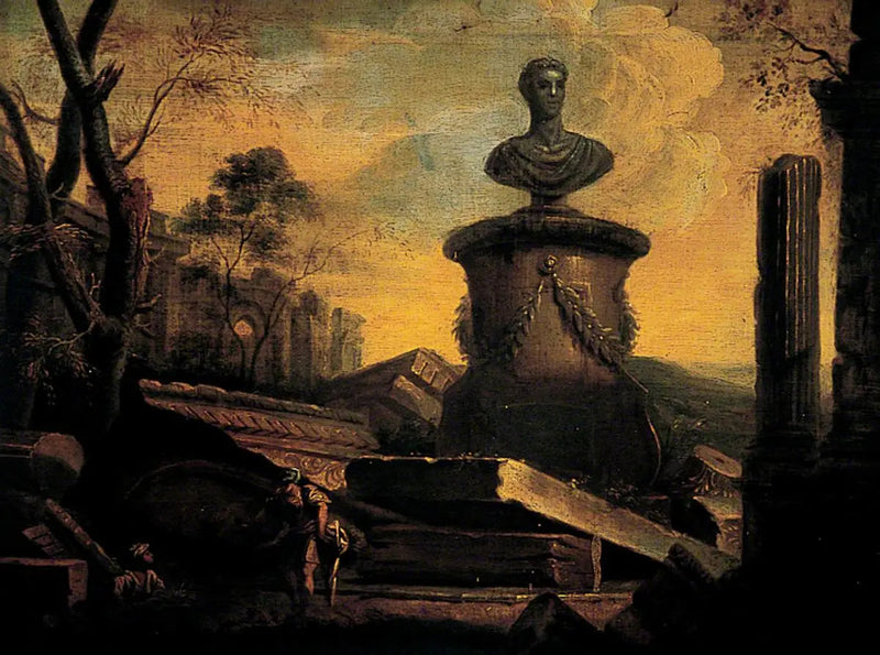 Rovine con un busto - Giovanni Paolo Panini