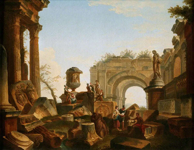 Rovine con un'urna e un arco - Giovanni Paolo Panini