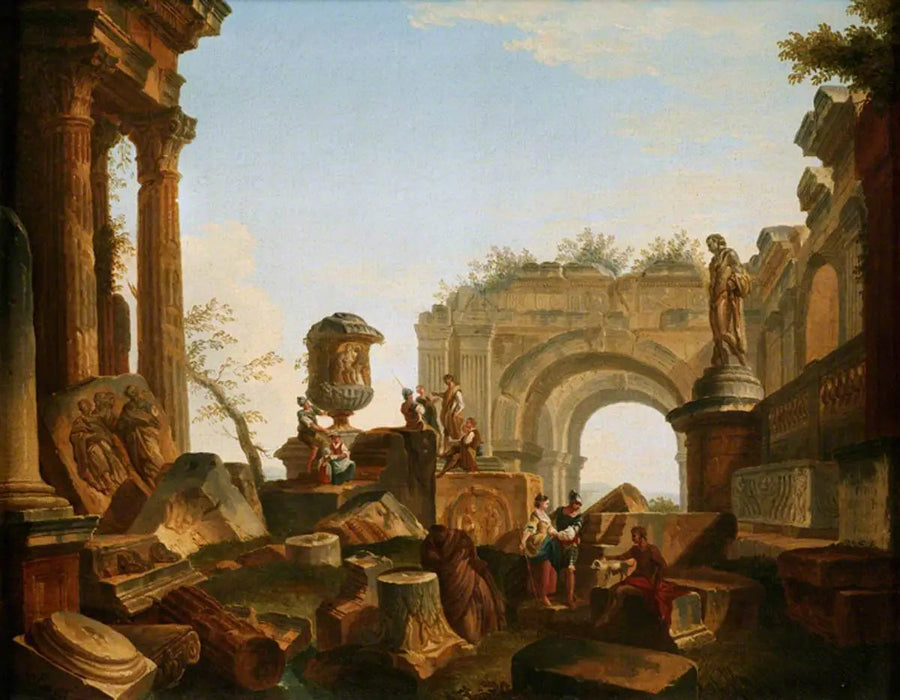 Rovine con un'urna e un arco - Giovanni Paolo Panini