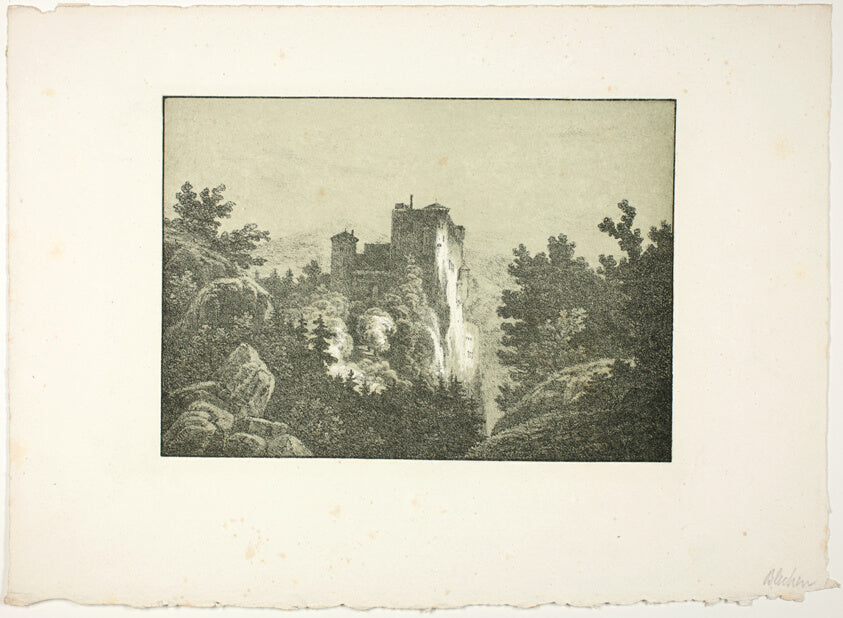 Ruines d’un château, Carl Blechen — reproduction de peinture à l’huile
