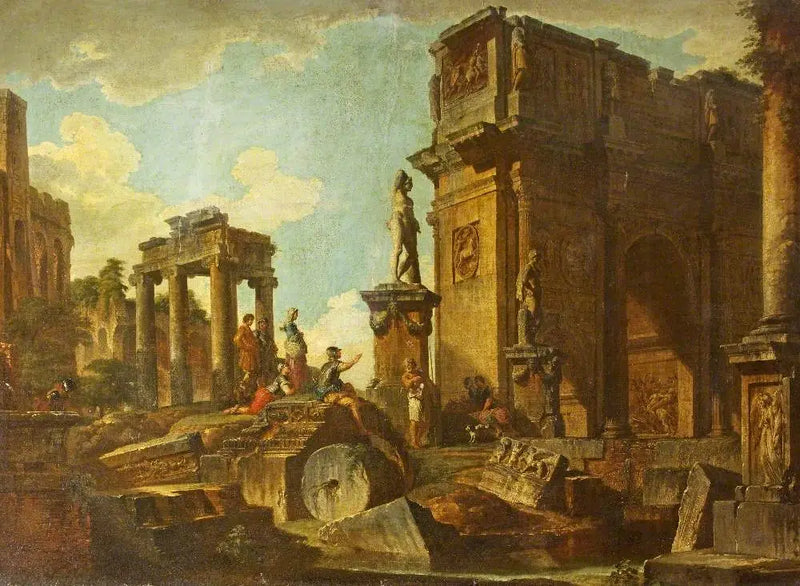 Rovine classiche con l'arco di Costantino - Giovanni Paolo Panini
