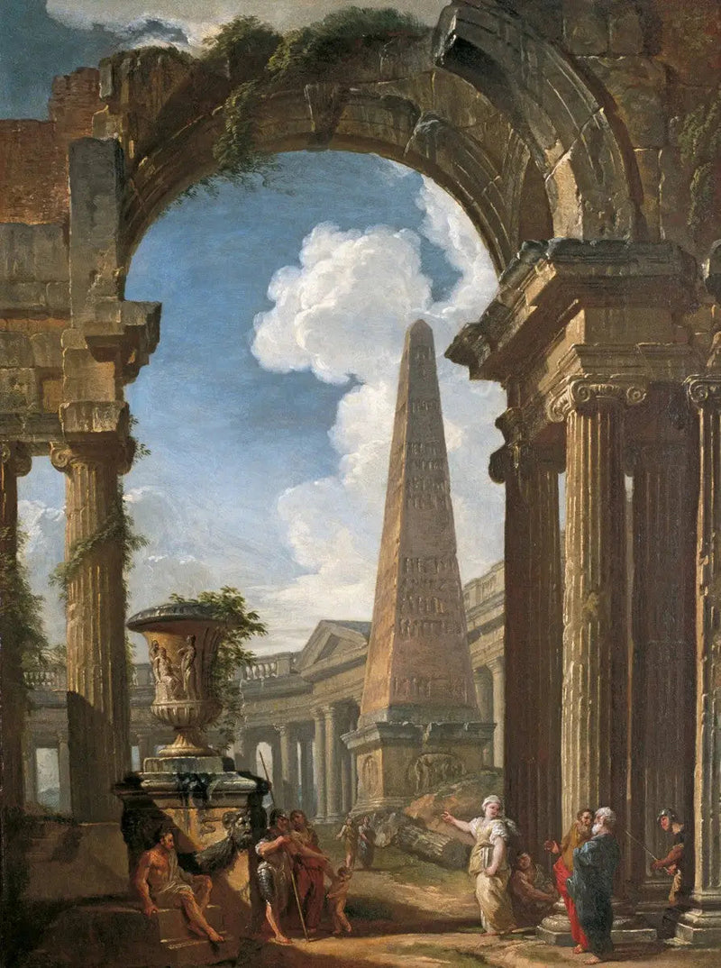 Rovine di un tempio con una sibilla - Giovanni Paolo Panini