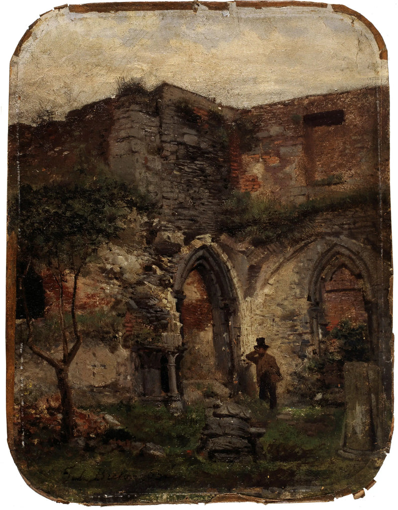 Rovine dell'abbazia di San Bavo a Gand - Jules Breton