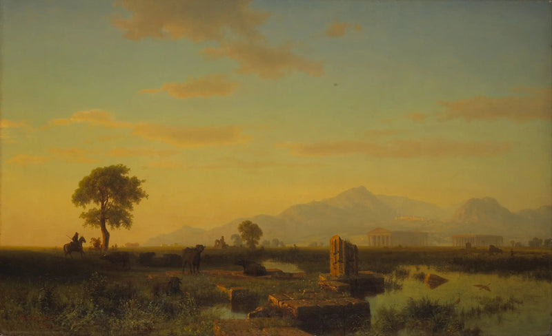 Rovine di Paestum - Albert Bierstadt