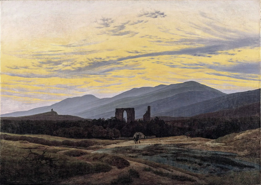 rovine del monastero di Eldena nel massiccio dei Giganti - Caspar David Friedrich