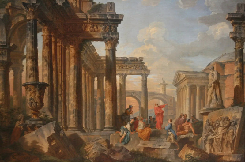 Rovine romane con un predicatore - Giovanni Paolo Panini