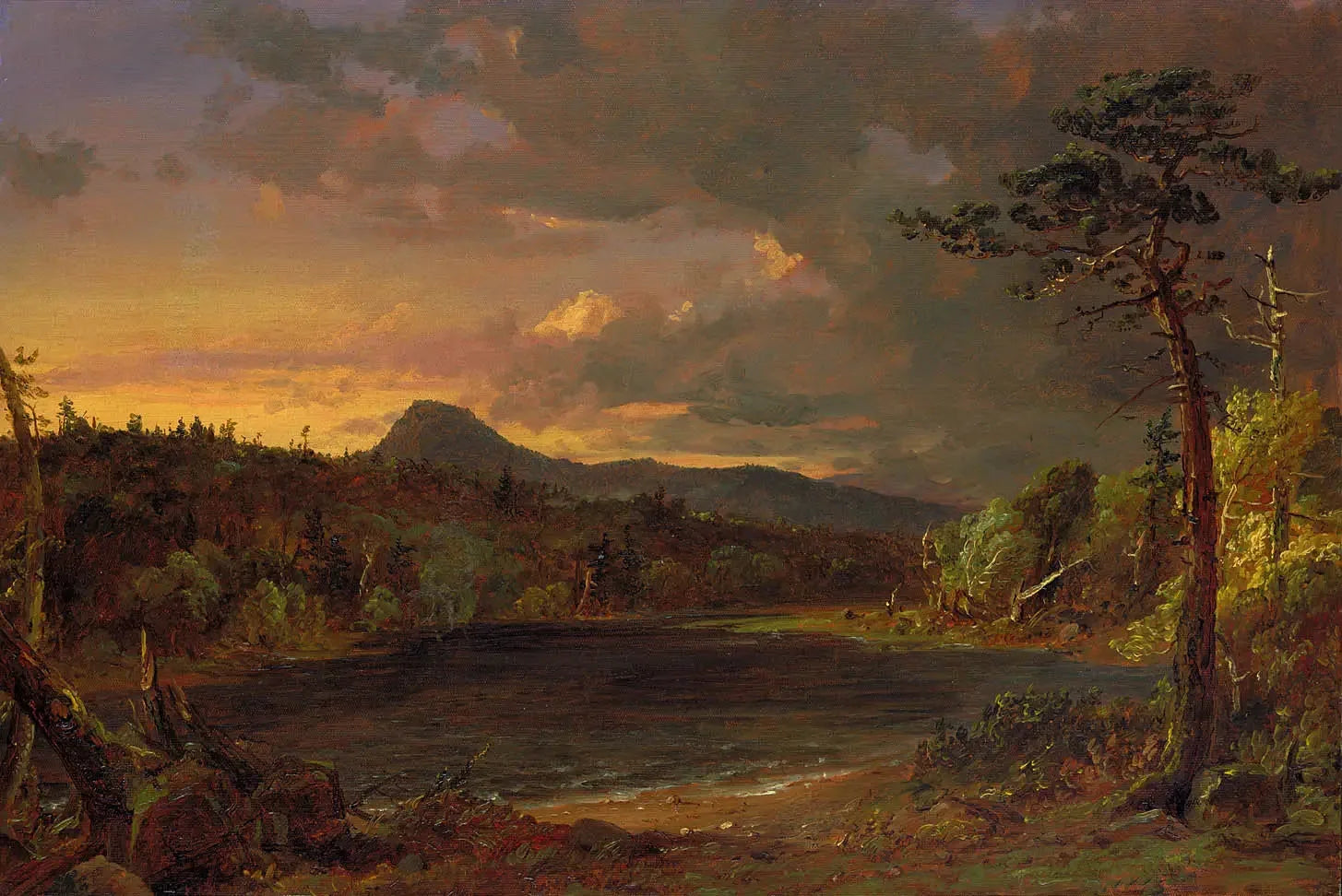 Ruisseau Catskill - Jasper Francis Cropsey image 1 reproduction de peinture à l’huile