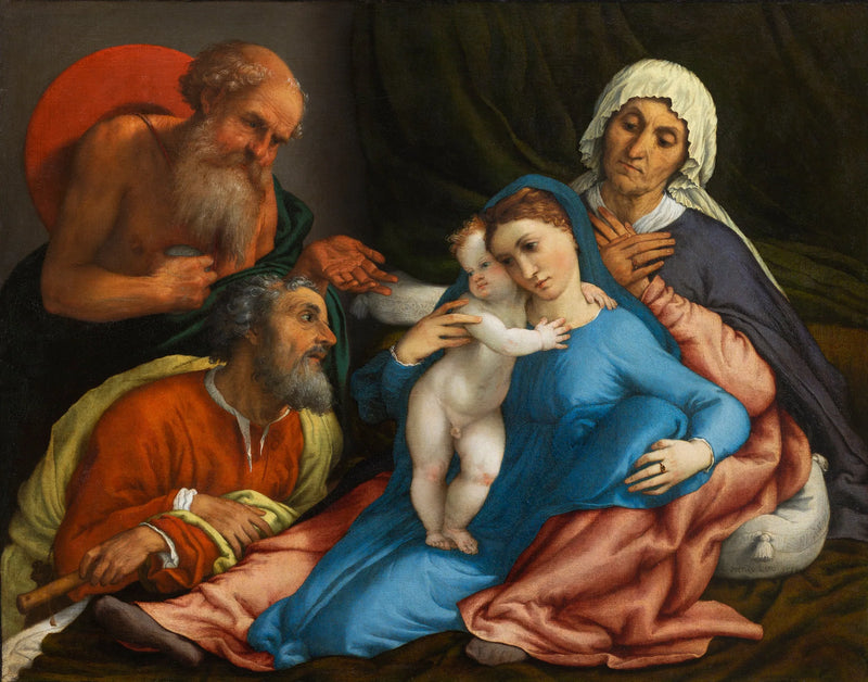 Sacra Famiglia con i santi Girolamo e Anna - Lorenzo Lotto
