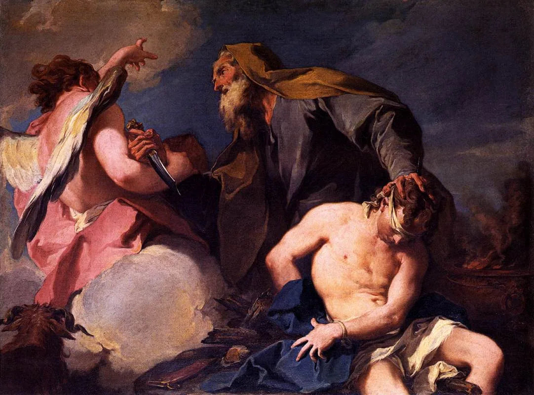 Sacrifice d'Isaac - Giovanni Battista Pittoni image 1 reproduction artisanale de tableau