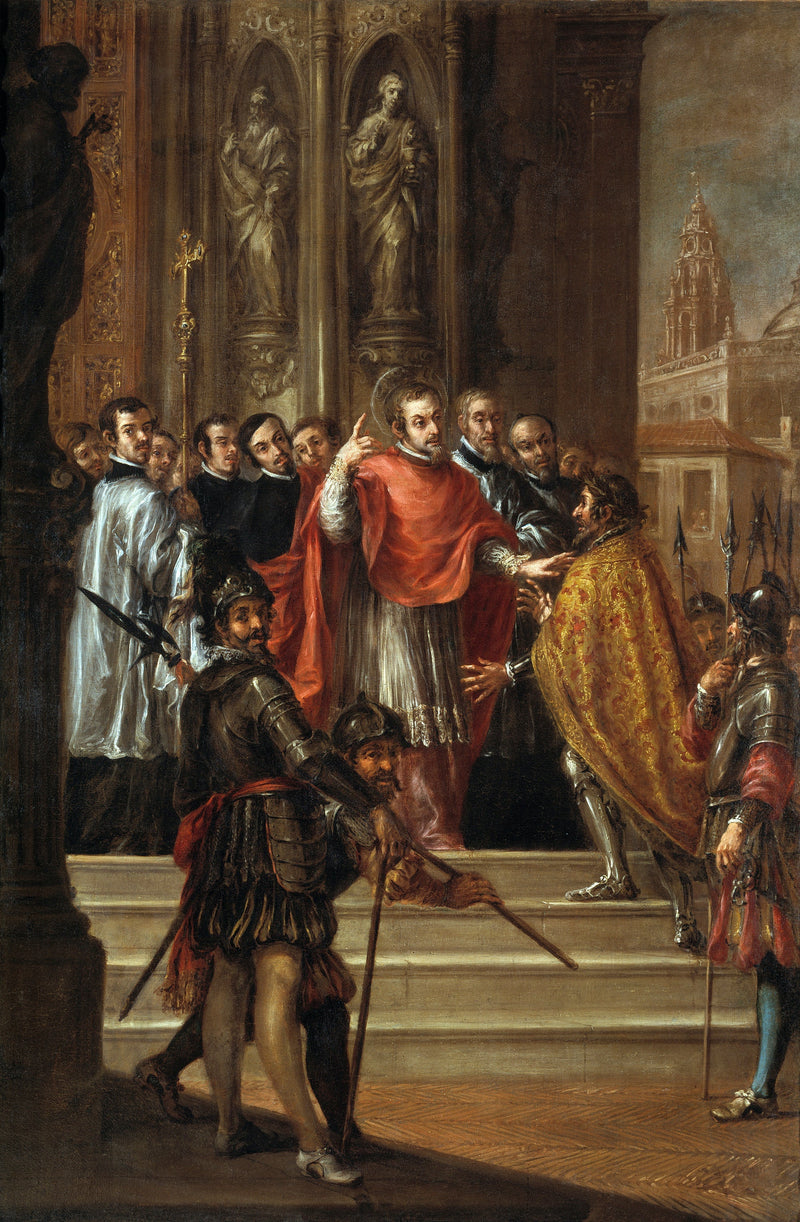 Sant'Ambrogio che assolva l'imperatore Teodosio